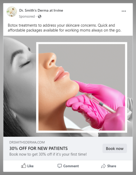 Facebook ads for medical practice advertising