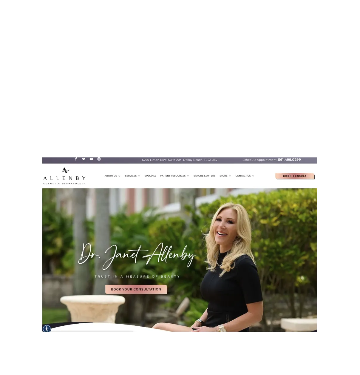 allenby website screenshott