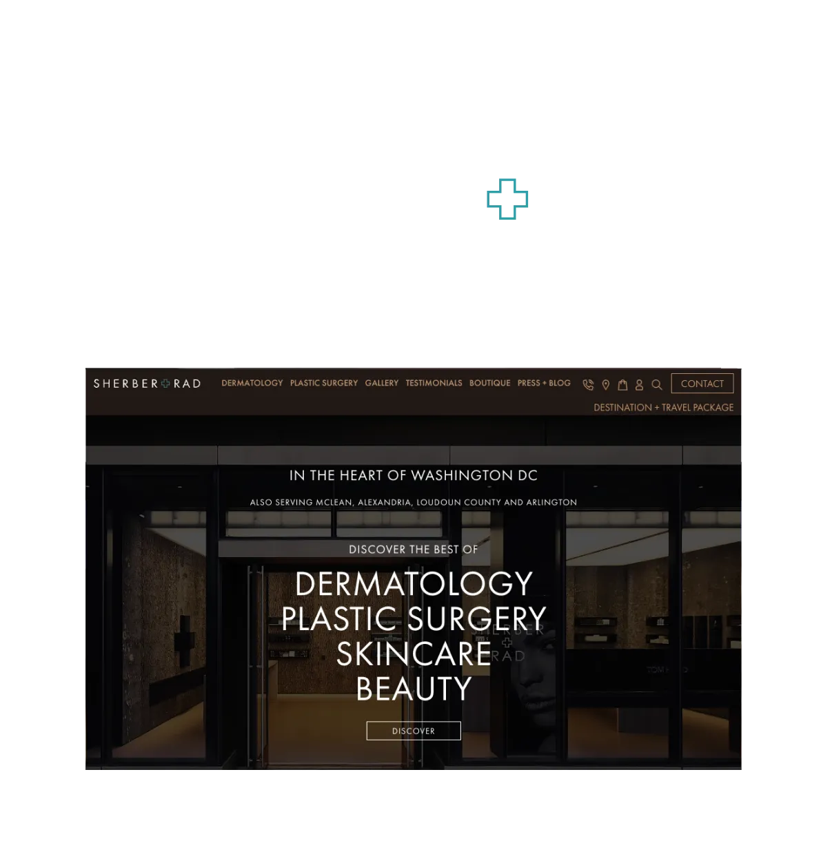 sherber and rad website screenshott