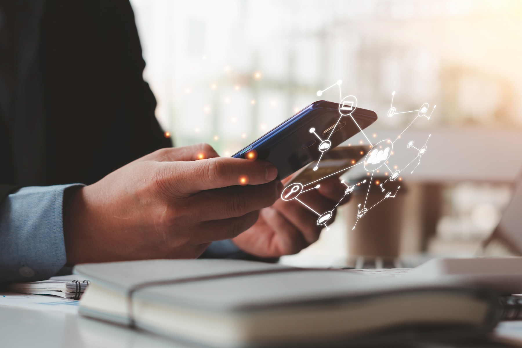 man holding phone, social media marketing man holding phone, social media marketing