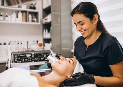 esthetician facial treatment skincare device spa clinic